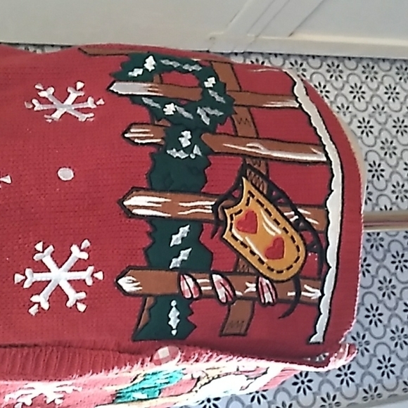 Jason Maxwell medium ugly 🎄 Christmas sweater cardigan vest - Picture 3 of 5